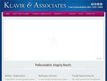 Tablet Screenshot of klavirlaw.com